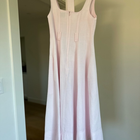 AJE Clay Belted Midi Dress in Pastel Pink, AU 6 / US 2 - Picture 11 of 13